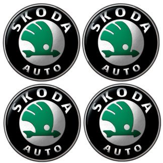 Αυτοκόλλητα Ζαντών Σμάλτο Skoda 60mm 4Τμχ