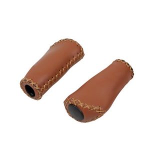 ΧΕΙΡΟΛΑΒΕΣ ΠΟΔΗΛΑΤΟΥ ΔΕΡΜΑΤΙΝΑ VINTAGE 92+92mm 22mm (GRIP SHIFT) ΚΑΦΕ 2ΤΕΜ.