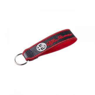 Μπρελόκ Κλειδιών Τεχνόδερμα Κεντητό Δύο Όψεων Alfa Romeo