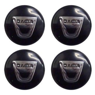 DACIA ΚΟΥΜΠΩΤΕΣ ΤΑΠΕΣ ΚΕΝΤΡΟΥ ΖΑΝΤΑΣ (ΜΑΥΡΟ/ΧΡΩΜΙΟ - ΕΣΩΤΕΡ. 56mm ΚΑΙ ΕΞΩΤΕΡ. 58mm) - 4 ΤΕΜ.
