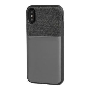 APPLE iPHONE X ΘΗΚΗ ΚΙΝΗΤΟΥ DUO POCKET ΜΑΥΡΟ-ΓΚΡΙ ΜΑΓΝΗΤΙΚΗ SILVER LINE