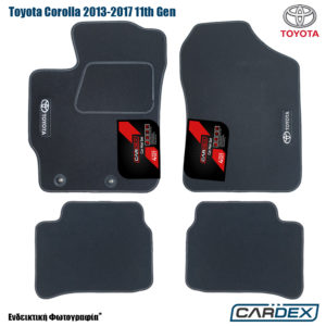 Toyota Corolla 2013-2017 Πατάκια Αυτοκινήτου Μαρκέ μοκέτα Eco-Line 4τμχ -Cardex