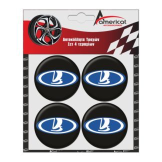 LADA ΑΥΤΟΚΟΛΛΗΤΑ ΣΗΜΑΤΑ ΖΑΝΤΩΝ 6 cm ΜΑΥΡΟ/ΜΠΛΕ/ΛΕΥΚΟ ΜΕ ΕΠΙΚΑΛΥΨΗ ΣΜΑΛΤΟΥ - 4 ΤΕΜ.