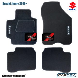 πατάκια αυτοκινήτου suzuki jimny 2018+ μαυρα μαρκέ μοκέτα ecoline cardex