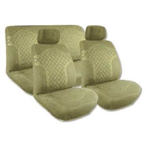 Καλύμματα Αυτοκινήτου Road Racer 60/40  Μπεζ Σετ 8 Τεμάχια