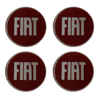 FIAT ΑΥΤΟΚΟΛΛΗΤΑ ΣΗΜΑΤΑ ΖΑΝΤΩΝ 7,2 cm ΜΠΟΡΝΤΩ/ΧΡΩΜΙΟ ΜΕ ΕΠΙΚΑΛΥΨΗ ΕΠΟΞΕΙΔΙΚΗΣ ΡΥΤΙΝΗΣ (ΥΓΡΟ ΓΥΑΛΙ) - 4 ΤΕΜ.