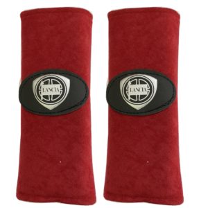 LANCIA​ ​ΜΑΞΙΛΑΡΑΚΙΑ ΓΙΑ ΖΩΝΗ ΑΣΦΑΛΕΙΑΣ 21 X 7,5 cm ΣΕ ΚΟΚΚΙΝΟ ΧΡΩΜΑ ΜΕ ΜΑΥΡΟ/ΑΣΗΜΙ LOGO – 2 ΤΕΜ.