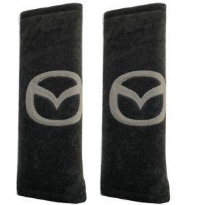 MAZDA ΜΑΞΙΛΑΡΑΚΙΑ ΓΙΑ ΖΩΝΗ ΑΣΦΑΛΕΙΑΣ 21 X 7,5 cm ΣΕ ΜΑΥΡΟ ΧΡΩΜΑ ΜΕ ΓΚΡΙ LOGO – 2 ΤΕΜ.