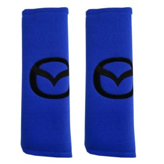 MAZDA​ ​ΜΑΞΙΛΑΡΑΚΙΑ ΓΙΑ ΖΩΝΗ ΑΣΦΑΛΕΙΑΣ 21 X 7,5 cm ΣΕ ΜΠΛΕ ΧΡΩΜΑ ΜΕ ΜΑΥΡΟ LOGO - 2 ΤΕΜ.