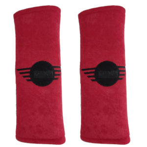 ΜΙΝΙ COOPER ΜΑΞΙΛΑΡΑΚΙΑ ΓΙΑ ΖΩΝΗ ΑΣΦΑΛΕΙΑΣ 21 X 7,5 cm ΣΕ ΚΟΚΚΙΝΟ ΧΡΩΜΑ ΜΕ ΜΑΥΡΟ LOGO – 2 ΤΕΜ.