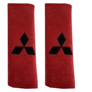 MITSUBISHI ​ΜΑΞΙΛΑΡΑΚΙΑ ΓΙΑ ΖΩΝΗ ΑΣΦΑΛΕΙΑΣ 21 X 7,5 cm ΣΕ ΚΟΚΚΙΝΟ ΧΡΩΜΑ ΜΕ ΜΑΥΡΟ LOGO – 2 ΤΕΜ.