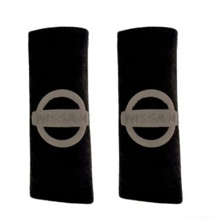 NISSAN ΜΑΞΙΛΑΡΑΚΙΑ ΓΙΑ ΖΩΝΗ ΑΣΦΑΛΕΙΑΣ 21 X 7,5 cm ΣΕ ΜΑΥΡΟ ΧΡΩΜΑ ΜΕ ΓΚΡΙ LOGO - 2 ΤΕΜ.