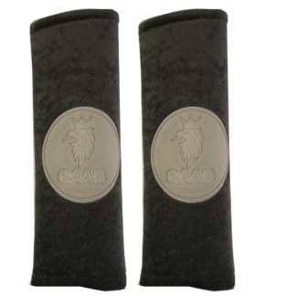 SAAB ΜΑΞΙΛΑΡΑΚΙΑ ΓΙΑ ΖΩΝΗ ΑΣΦΑΛΕΙΑΣ 21 X 7,5 cm ΣΕ ΜΑΥΡΟ ΧΡΩΜΑ ΜΕ ΓΚΡΙ LOGO - 2 ΤΕΜ.