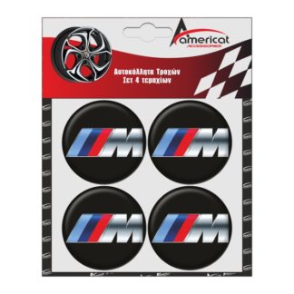 M3 (BMW) ΑΥΤΟΚΟΛΛΗΤΑ ΖΑΝΤΩΝ ΜΑΥΡΑ ΣΜΑΛΤΟΥ 6 cm - 4 ΤΕΜ.