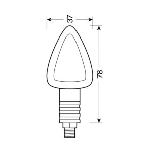 ΦΛΑΣ ΜΗΧΑΝΗΣ FOCAL 12V 21W (78x37mm) ΜΑΥΡΑ -2 ΤΕΜ.