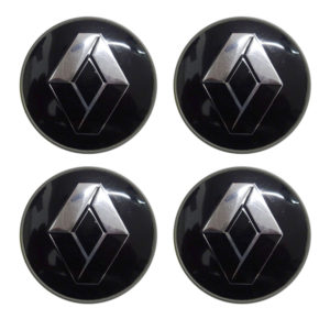 RENAULT ΤΑΠΕΣ ΚΕΝΤΡΟΥ ΖΑΝΤΑΣ ΜΑΥΡΟ/ΧΡΩΜΙΟ ΚΟΥΜΠΩΤΕΣ (ΕΣΩΤΕΡ. 66mm ΚΑΙ ΕΞΩΤΕΡ. 69mm) 4ΤΕΜ.