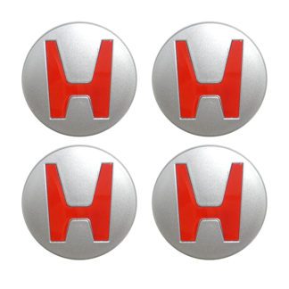 HONDA ΤΑΠΕΣ ΚΕΝΤΡΟΥ ΖΑΝΤΑΣ ΓΚΡΙ/ΚΟΚΚΙΝΟ ΚΟΥΜΠΩΤΕΣ 4ΤΕΜ.