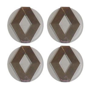 ΤΑΠΕΣ ΚΕΝΤΡΟΥ ΖΑΝΤΑΣ RENAULT ΧΡΩΜΙΟ/ΓΚΡΙ ΚΟΥΜΠΩΤΕΣ 4ΤΕΜ.