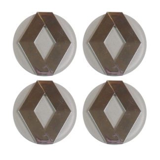 ΤΑΠΕΣ ΚΕΝΤΡΟΥ ΖΑΝΤΑΣ RENAULT ΧΡΩΜΙΟ/ΓΚΡΙ ΚΟΥΜΠΩΤΕΣ 4ΤΕΜ.