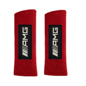 AMG ​ΜΑΞΙΛΑΡΑΚΙΑ ΓΙΑ ΖΩΝΗ ΑΣΦΑΛΕΙΑΣ 21 X 7,5 cm ΣΕ ΚΟΚΚΙΝΟ ΧΡΩΜΑ ΜΕ ΑΣΠΡΟ LOGO – 2 ΤΕΜ.