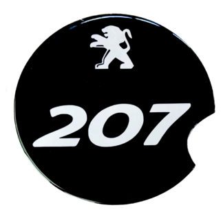 PEUGEOT 207 3D /5D 2006+ ΑΥΤΟΚΟΛΛΗΤΟ ΤΑΠΑΣ ΡΕΖΕΡΒΟΥΑΡ 14,9 cm ΜΑΥΡΟ/ΧΡΩΜΙΟ ΜΕ ΕΠΙΚΑΛΥΨΗ ΕΠΟΞΕΙΔΙΚΗΣ ΡΥΤΙΝΗΣ (ΥΓΡΟ ΓΥΑΛΙ) - 1 ΤΕΜ.
