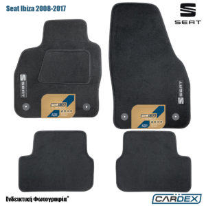 Πατάκια Αυτοκινήτου Seat Ibiza 2008-2017 Μαρκέ μοκέτα Velourtec™ 4τμχ της Cardex