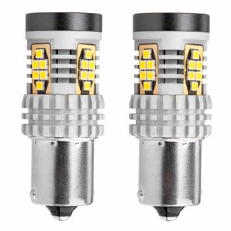 ΛΑΜΠΑΚΙΑ ΜΟΝΟΠΟΛΙΚΑ LED ΛΕΥΚΑ CAN-BUS P21W BA15S 12/24V 24xSMD 3020 ΑMiO - 2 TEM.
