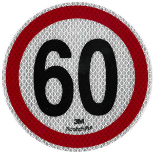 Αυτοκόλλητο Σήμα Όριο Ταχύτητας 3Μ “60” 15cm 1Τμχ