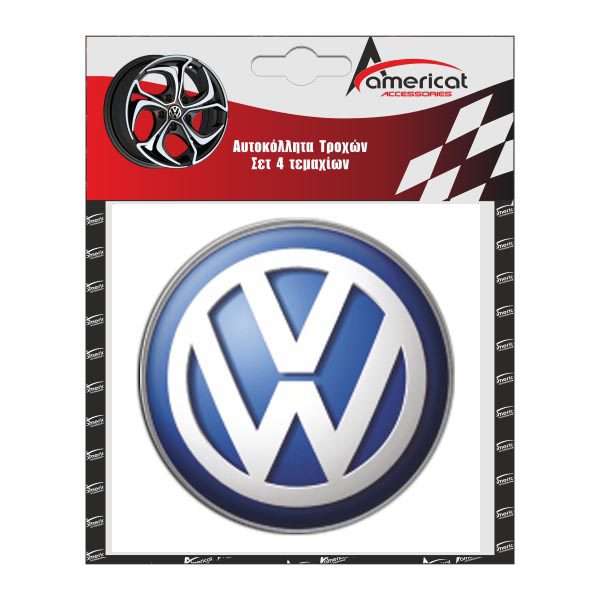 VW ΑΥΤΟΚΟΛΛΗΤΑ ΖΑΝΤΩΝ ΜΠΛΕ ΣΜΑΛΤΟΥ 10 cm – 4 ΤΕΜ.