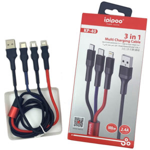 Καλώδιο Φόρτισης Και Μεταφοράς Δεδομένων USB 3 In 1 ΤΝ-D010 1Τμχ