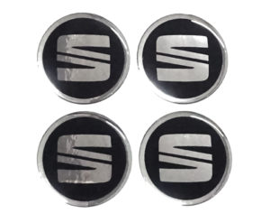 SEAT ΑΥΤΟΚΟΛΛΗΤΑ ΖΑΝΤΩΝ ΜΑΥΡΟ/ΧΡΩΜΙΟ ΣΜΑΛΤΟΥ  6 cm – 4 ΤΕΜ.