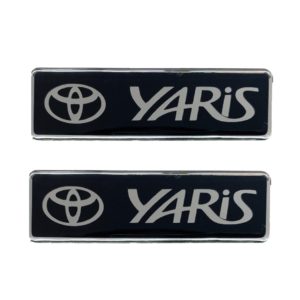 TOYOTA YARIS ΣΗΜΑΤΑ ΒΙΔΩΤΑ 10 Χ 3 cm ΕΠΟΞΕΙΔΙΚΗΣ ΡΥΤΙΝΗΣ (ΥΓΡΟ ΓΥΑΛΙ) ΣΕ ΜΑΥΡΟ/ΧΡΩΜΙΟ ΓΙΑ ΠΑΤΑΚΙΑ – 2 ΤΕΜ.