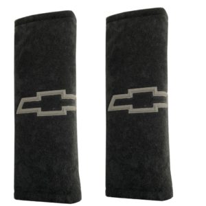 CHEVROLET ΜΑΞΙΛΑΡΑΚΙΑ ΓΙΑ ΖΩΝΗ ΑΣΦΑΛΕΙΑΣ 21 X 7,5 cm ΣΕ ΜΑΥΡΟ ΧΡΩΜΑ ΜΕ ΓΚΡΙ LOGO – 2 ΤΕΜ.