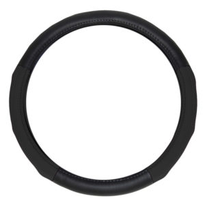 ΚΑΛΥΜΜΑ ΤΙΜΟΝΙΟΥ ΔΕΡΜΑ ΔΙΧΡΩΜΟ 38cm – ΜΑΥΡΟ