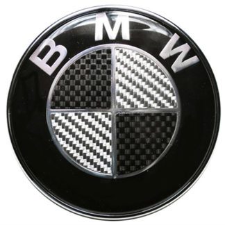 Σήμα Κουμπωτό Τύπου BMW Carbon 8.3x3cm 1 Τεμάχιο