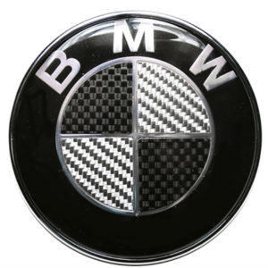 Σήμα Κουμπωτό Τύπου BMW Carbon 4.5χ1.5cm 1 Τεμάχιο
