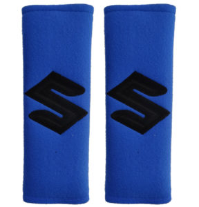 SUZUKI ΜΑΞΙΛΑΡΑΚΙΑ ΓΙΑ ΖΩΝΗ ΑΣΦΑΛΕΙΑΣ 21 X 7,5 cm ΣΕ ΜΠΛΕ ΧΡΩΜΑ ΜΕ ΜΑΥΡΟ LOGO – 2 ΤΕΜ.
