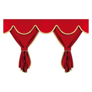 ΣΕΤ ΚΟΥΡΤΙΝΕΣ ΝΤΑΛΙΚΑΣ PRIVILEGE HIGH CENTRAL ΚΟΚΚΙΝΟ 8ΤΕΜ. (Καμπίνα 1,80μ)