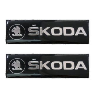 SKODA ΣΗΜΑΤΑ ΒΙΔΩΤΑ 10 Χ 3 cm ΕΠΟΞΕΙΔΙΚΗΣ ΡΥΤΙΝΗΣ (ΥΓΡΟ ΓΥΑΛΙ) ΣΕ ΜΑΥΡΟ/ΧΡΩΜΙΟ ΓΙΑ ΠΑΤΑΚΙΑ - 2 ΤΕΜ.