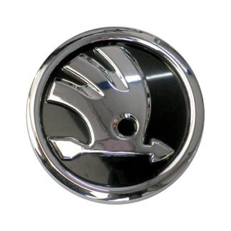 Σήμα Καπώ SKODA ΣΗΜΑ ΚΑΠΩ ΧΡΩΜΙΟΥ ΣΤΡΟΓΓΥΛΟ 9cm