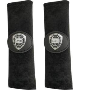 LANCIA​ ΜΑΞΙΛΑΡΑΚΙΑ ΓΙΑ ΖΩΝΗ ΑΣΦΑΛΕΙΑΣ 21 X 7,5 cm ΣΕ ΜΑΥΡΟ ΧΡΩΜΑ ΜΕ ΓΚΡΙ LOGO – 2 ΤΕΜ.