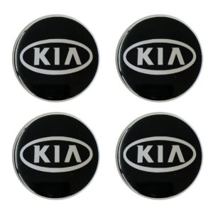 KIA ΑΥΤΟΚΟΛΛΗΤΑ ΣΗΜΑΤΑ ΖΑΝΤΩΝ 7,2 cm (ΜΑΥΡΟ/ΧΡΩΜΙΟ) – 4 ΤΕΜ.