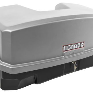 Μπαγκαζιέρα Κοτσαδόρου Nekkar Silver 300 σε ασημί με μαύρο χρώμα και ματ ανάγλυφη υφή για βάση ποδηλάτου κοτσαδόρου Race 3/4 Menabo - 1 τεμ.