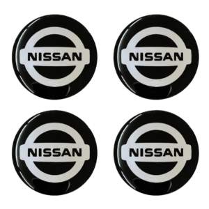 NISSAN ΑΥΤΟΚΟΛΛΗΤΑ ΣΗΜΑΤΑ ΖΑΝΤΩΝ 7,2 cm ΜΑΥΡΟ/ΧΡΩΜΙΟ ΜΕ ΕΠΙΚΑΛΥΨΗ ΕΠΟΞΕΙΔΙΚΗΣ ΡΥΤΙΝΗΣ (ΥΓΡΟ ΓΥΑΛΙ)  – 4 ΤΕΜ.