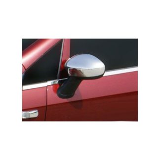 FIAT GRANDE PUNTO / EVO 3D / 5D 2005-2009 / LINEA 2007+ ΚΑΠΑΚΙΑ ΚΑΘΡΕΦΤΩΝ ΧΡΩΜΙΟ 2 ΤΕΜ. ΜΕΤΑΛΛΙΚΑ