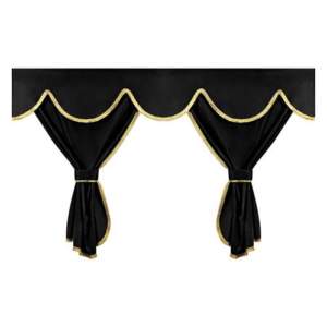 ΣΕΤ ΚΟΥΡΤΙΝΕΣ ΝΤΑΛΙΚΑΣ PRIVILEGE HIGH CENTRAL ΜΑΥΡΟ 8ΤΕΜ.