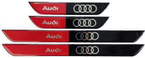 AUDI ΜΑΡΣΠΙΕ ΕΣΩΤΕΡΙΚΑ ΑΥΤΟΚΟΛΛΗΤΑ (45x4cm X2 +25x4cm X2)  ΜΕ ΕΠΙΚΑΛΥΨΗ ΕΠΟΞΕΙΔΙΚΗΣ ΡΥΤΙΝΗΣ 4ΤΕΜ