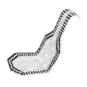 ΠΛΑΤΟΚΑΘΙΣΜΑ ΜΕ ΞΥΛΙΝΕΣ ΜΠΙΛΙΕΣ (ΛΕΥΚΟ/ΜΑΥΡΕΣ ΛΕΠΤΟΜΕΡΕΙΕΣ – 128 Χ 38 cm) – 1 ΤΕΜ.