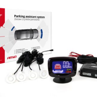 ΣΥΣΤΗΜΑ ΠΑΡΚΑΡΙΣΜΑΤΟΣ 12V ΜΕ 4 ΑΙΣΘΗΤΗΡΕΣ (ΛΕΥΚΟ) 22mm ΚΑΙ ΟΘΟΝΗ LED-GRAF AMIO - 1 ΤΕΜ.