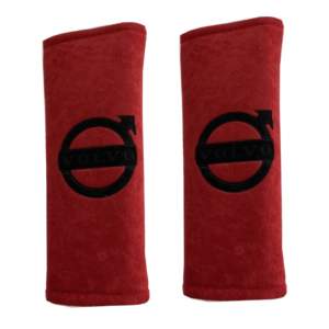 VOLVO ​ΜΑΞΙΛΑΡΑΚΙΑ ΓΙΑ ΖΩΝΗ ΑΣΦΑΛΕΙΑΣ 21 X 7,5 cm ΣΕ ΚΟΚΚΙΝΟ ΧΡΩΜΑ ΜΕ ΜΑΥΡΟ LOGO – 2 ΤΕΜ.